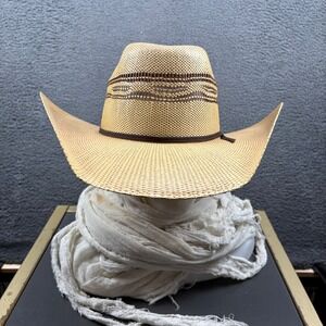 Resistol 7 1/4 Tuff‎ Hedeman 4x Bull Rider Straw Cowboy Hat Men's